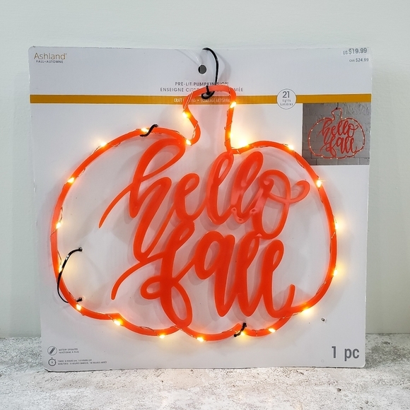 Ashland Other - 🏷 Ashland • Hello Fall Pre-lit Pumpkin Wall Hanging